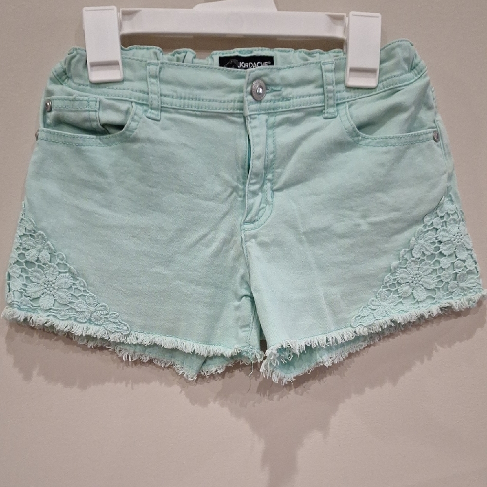 Jordache Green Distressed Cutoff Shorts